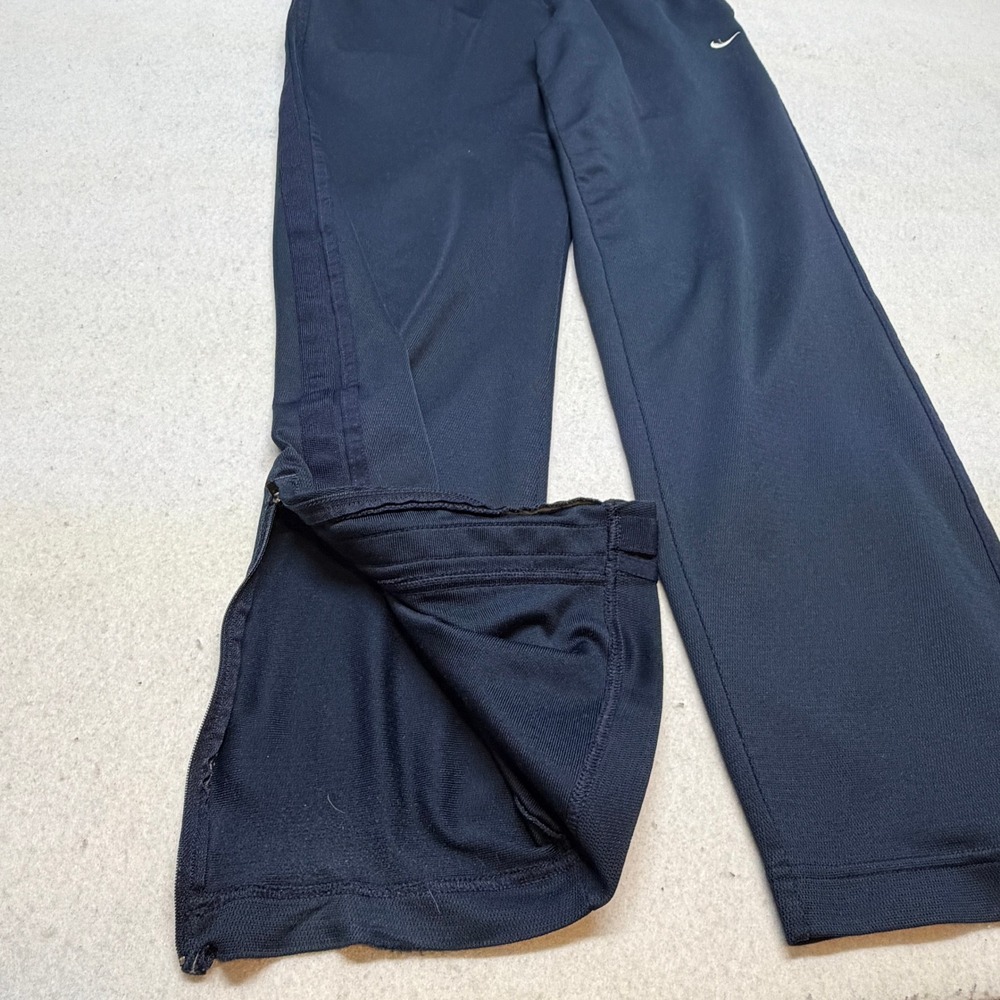 Vintage Nike Track Pants Navy Blue Y2K Baggy Skater Zipped Cuffs Mens Large - Picture 4 of 12